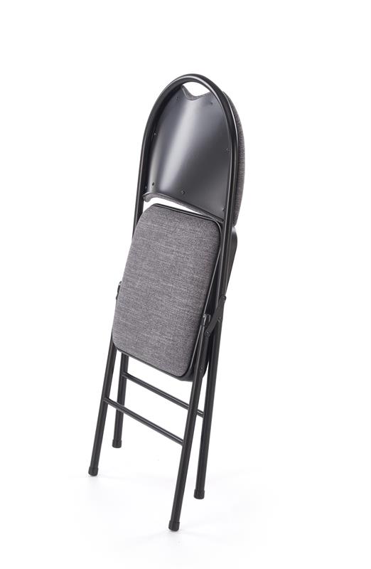 K566 skladacia jedálenská stolička, čierny / sivý