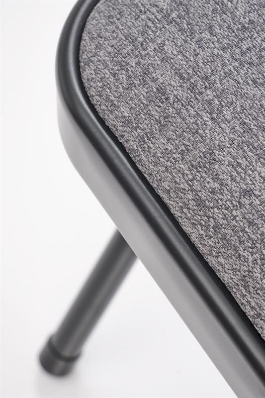 K566 skladacia jedálenská stolička, čierny / sivý