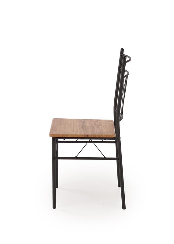 FAUST 3 jedálenský set (stôl + 4 stoličky), dub prírodný/čierna