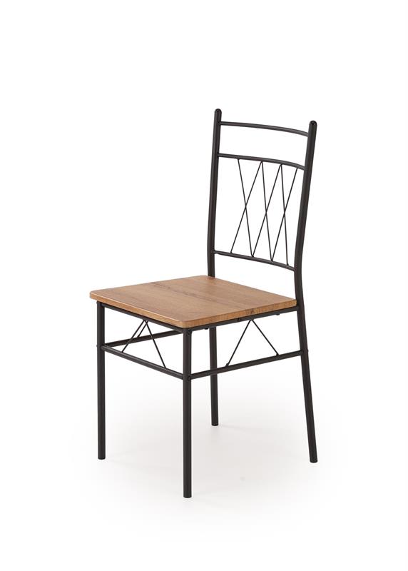 FAUST 3 jedálenský set (stôl + 4 stoličky), dub prírodný/čierna