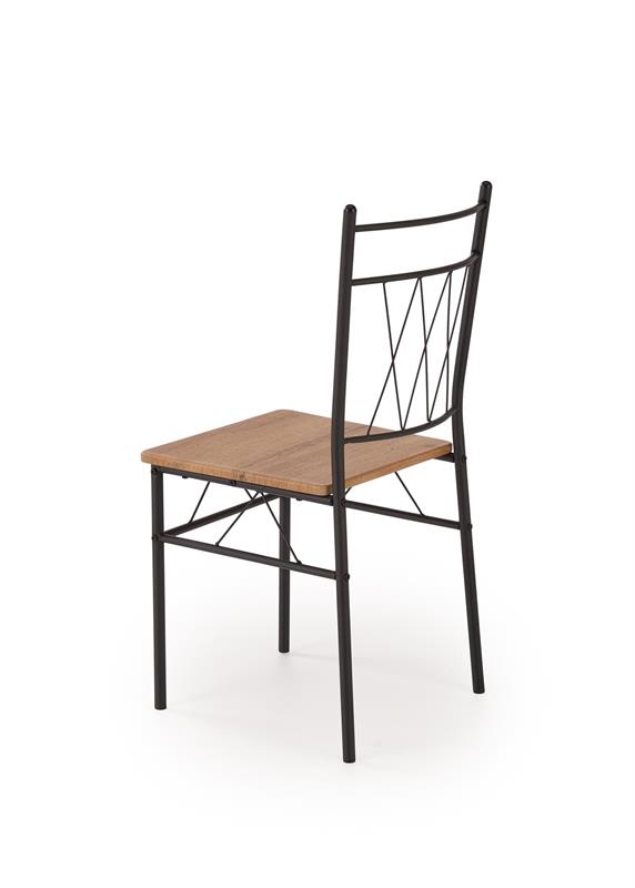 FAUST 3 jedálenský set (stôl + 4 stoličky), dub prírodný/čierna