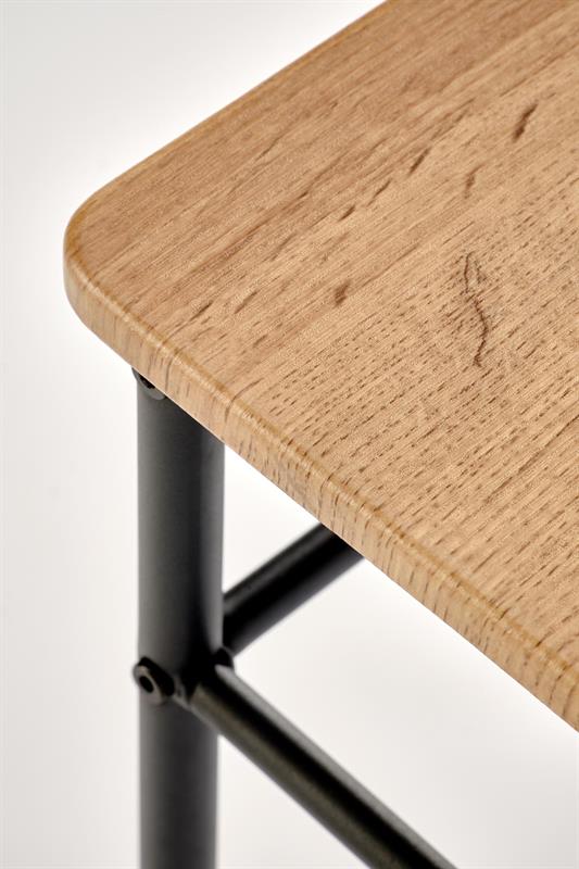 FAUST 3 jedálenský set (stôl + 4 stoličky), dub prírodný/čierna