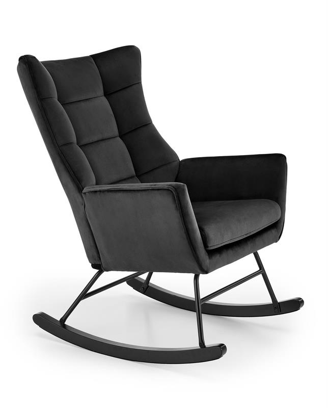 BAZALTO hojdacie kreslo čierny