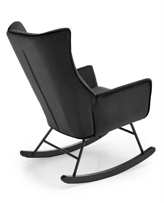 BAZALTO hojdacie kreslo čierny