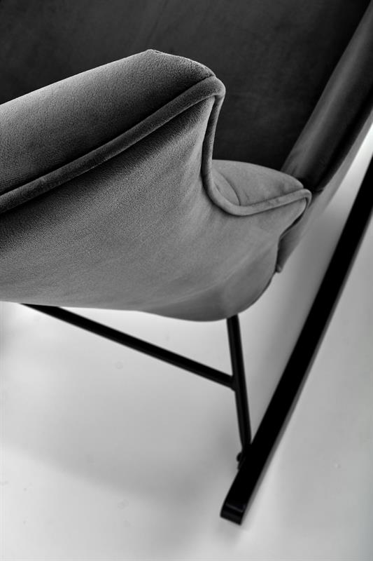 BAZALTO hojdacie kreslo čierny