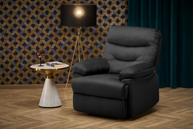 DRAGER relaxačné kreslo, čierne