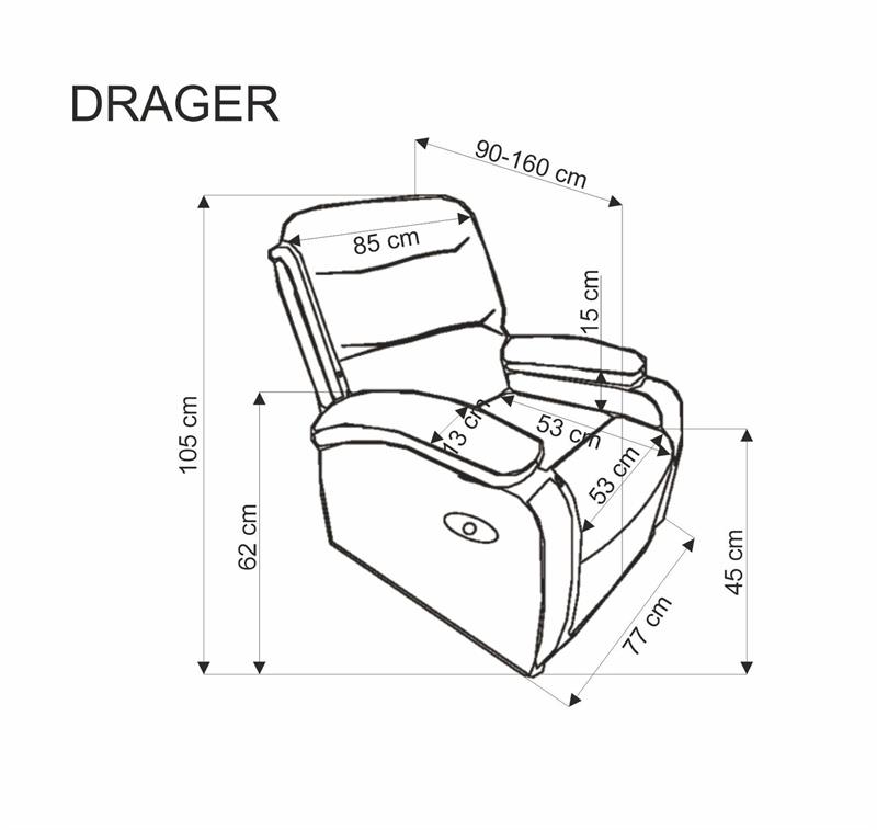 DRAGER relaxačné kreslo, čierne