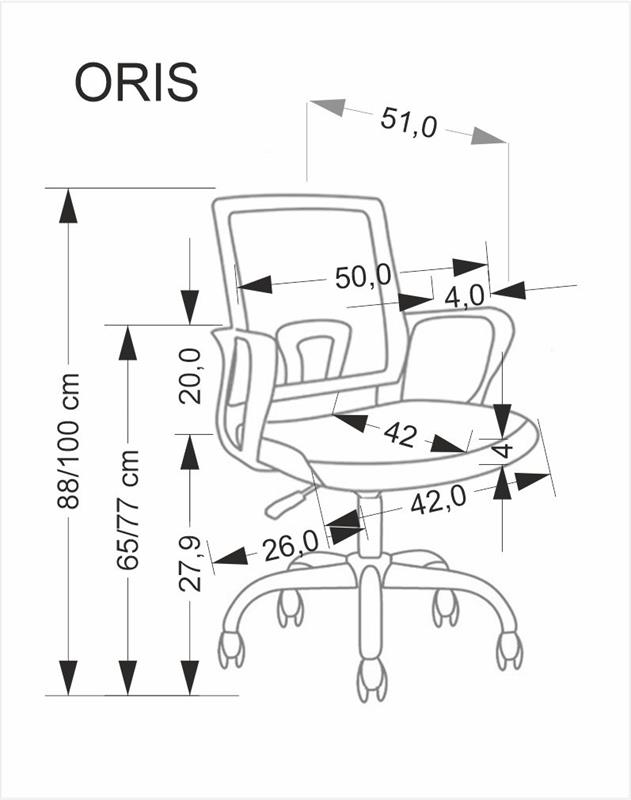 Detská otáčacia stolička ORIS – sivé / čierne