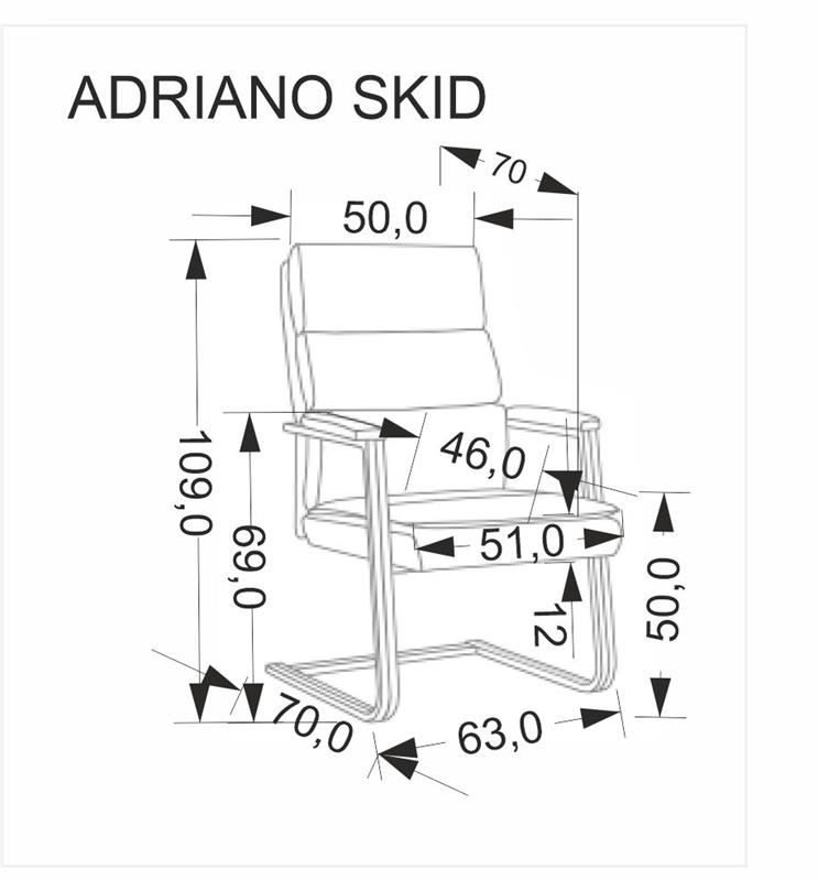 ADRIANO SKID kancelárske kreslo ,čierne