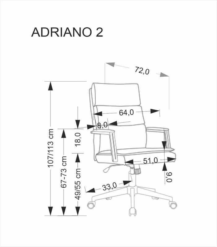 ADRIANO 2 kancelárske kreslo svetlosivý