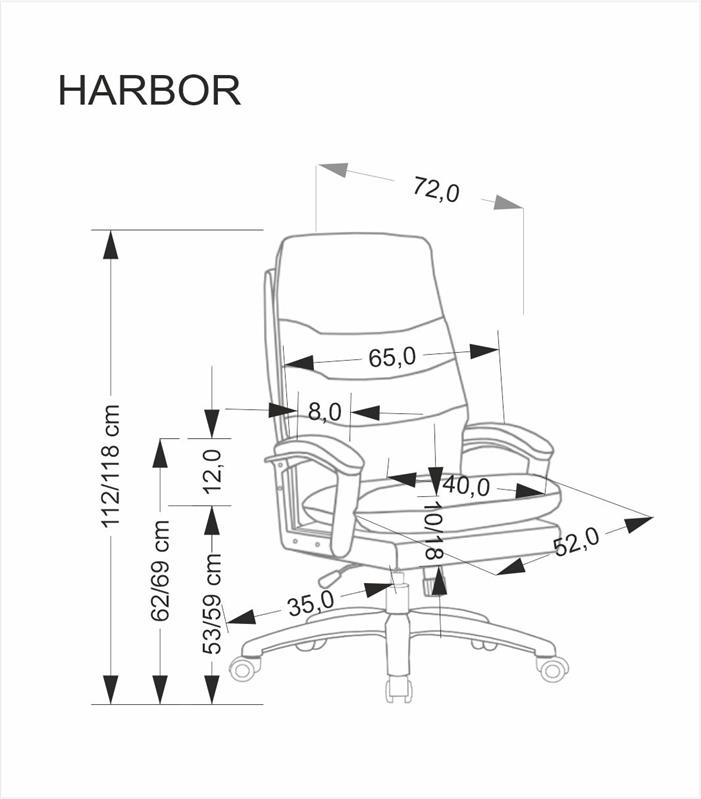 HARBOR kancelárska stolička čierny