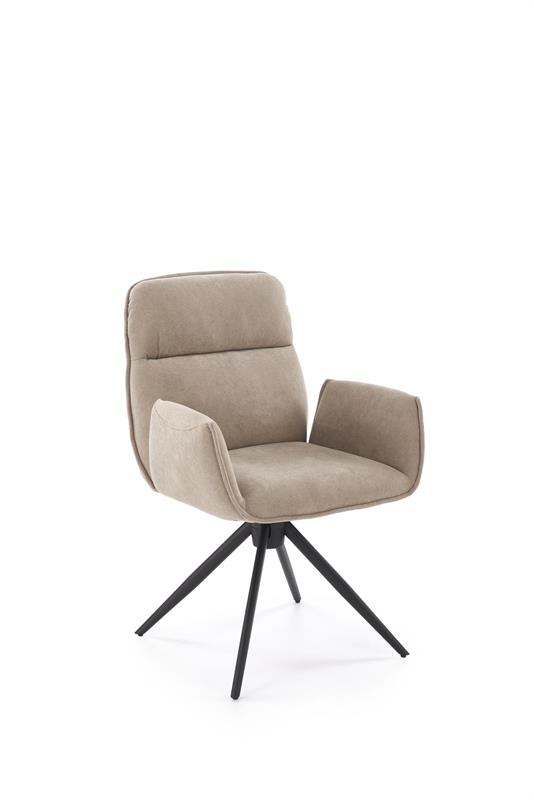 K574 jedálenská stolička, čierna/látka tm.béžová