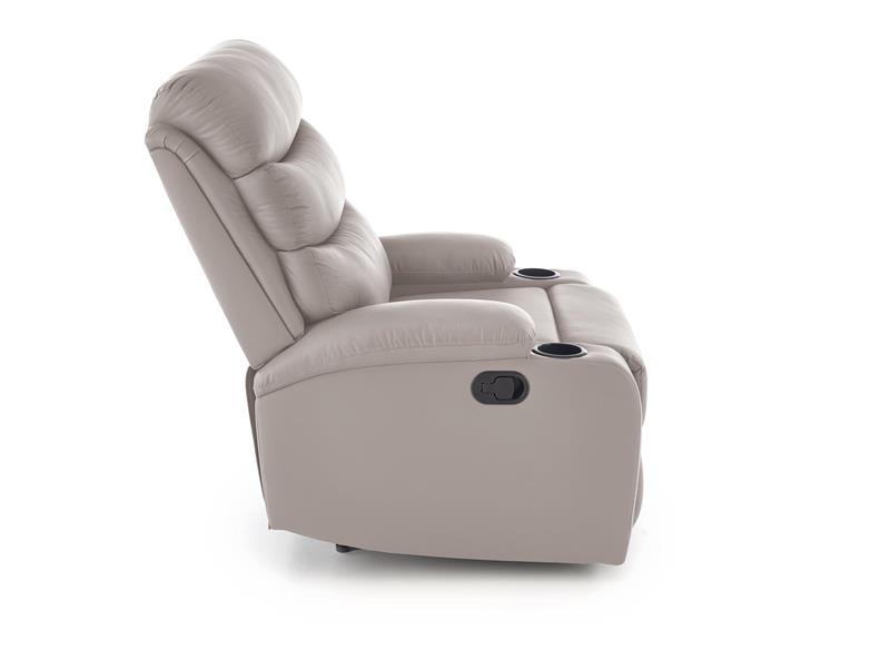 PERUS oddychové polohovateľné kreslo, eko koža béžová