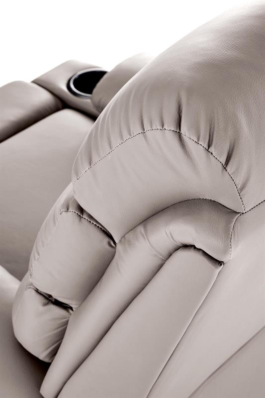 PERUS oddychové polohovateľné kreslo, eko koža béžová