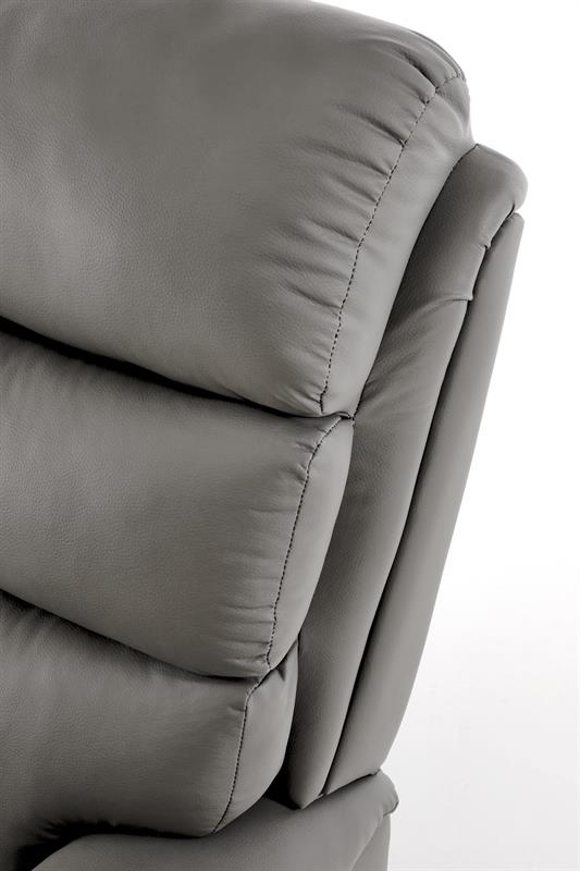 PERUS oddychové polohovateľné kreslo, eko koža sivá