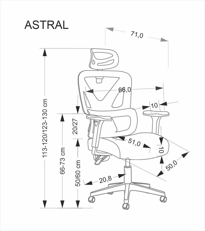 ASTRAL kancelárska stolička čierny
