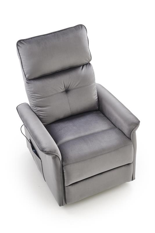 SEMIR 2 relaxačné kreslo, sivé