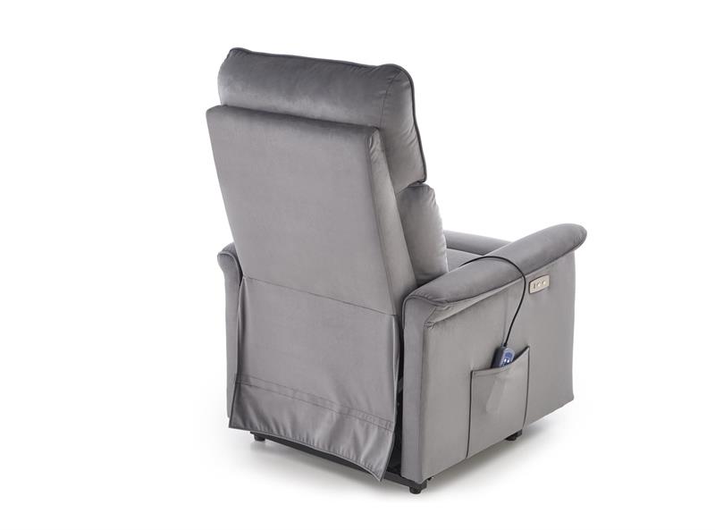 SEMIR 2 relaxačné kreslo, sivé