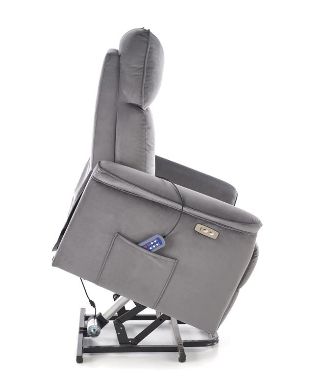 SEMIR 2 relaxačné kreslo, sivé