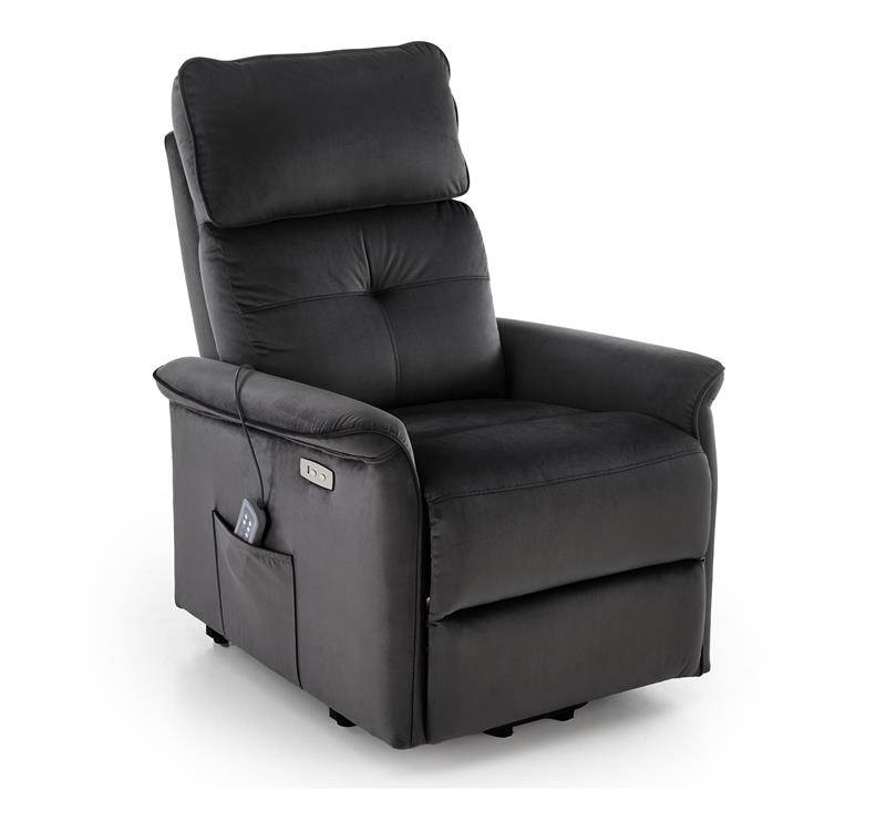 SEMIR 2 relaxačné kreslo, čierne