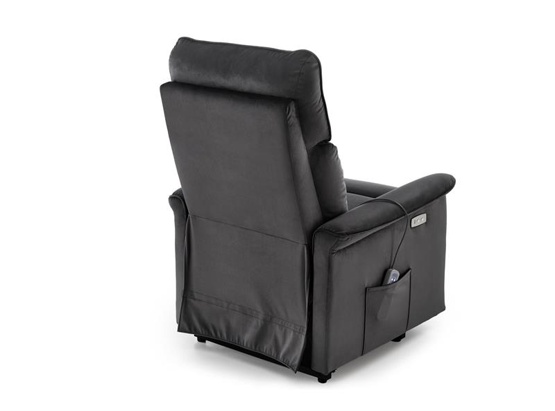 SEMIR 2 relaxačné kreslo, čierne