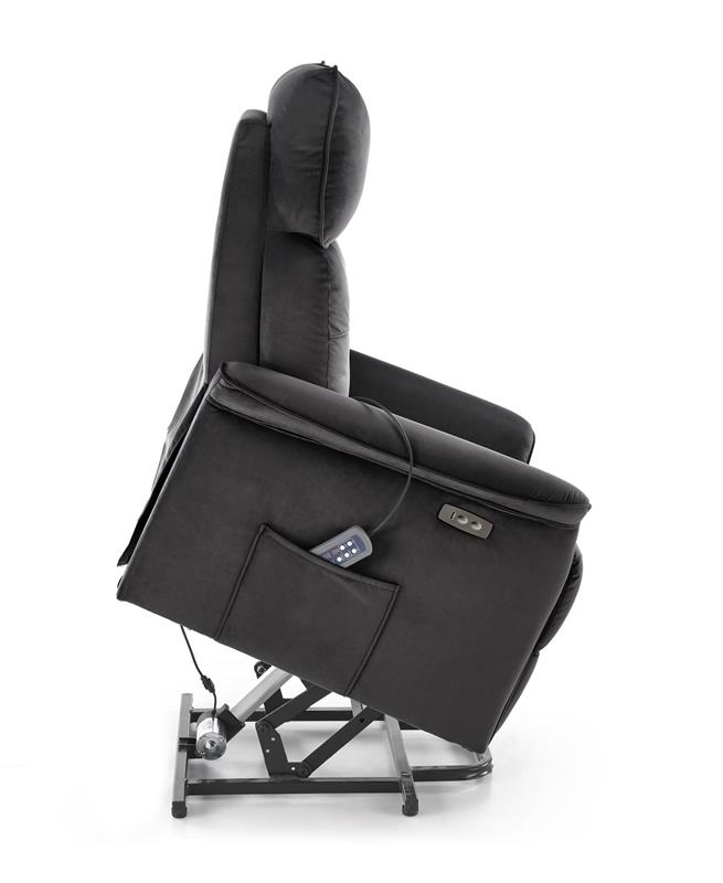 SEMIR 2 relaxačné kreslo, čierne