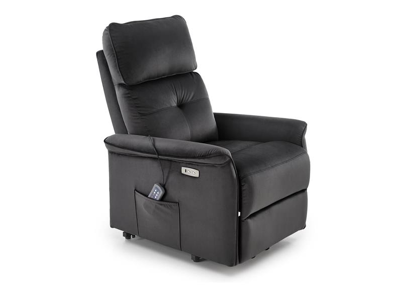 SEMIR 2 relaxačné kreslo, čierne