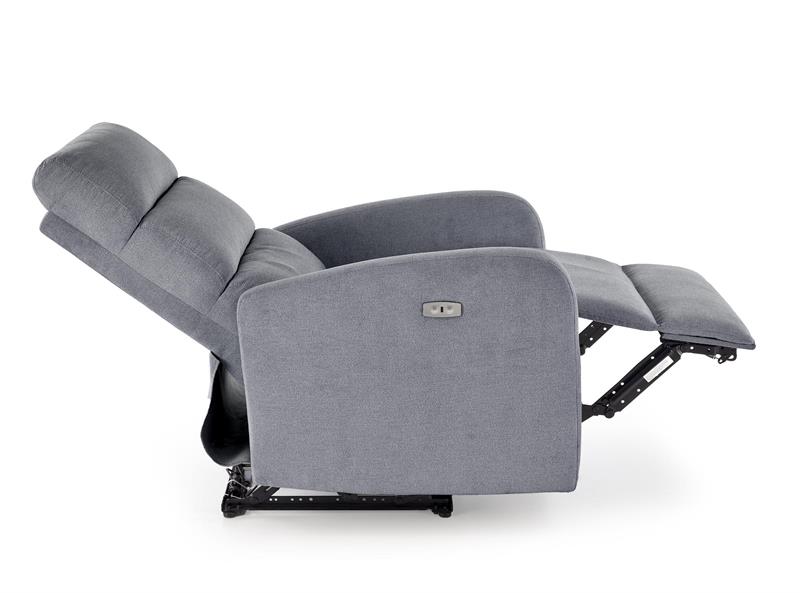 CARINIO relaxačné kreslo sivý