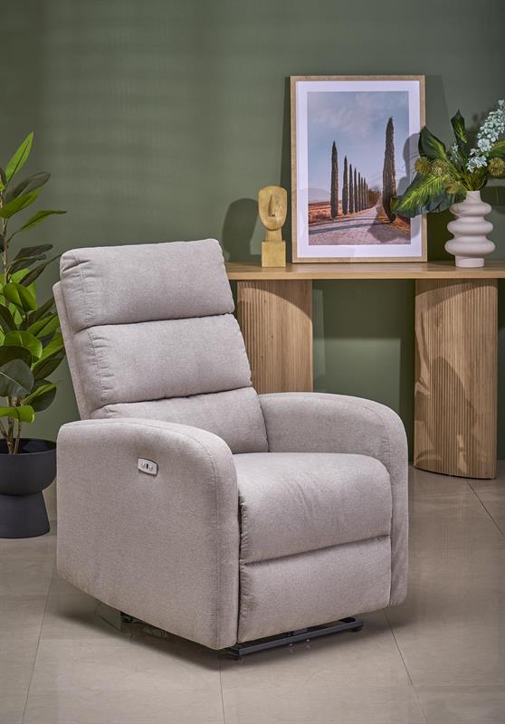 CARINIO relaxačné kreslo, svetlobéžové