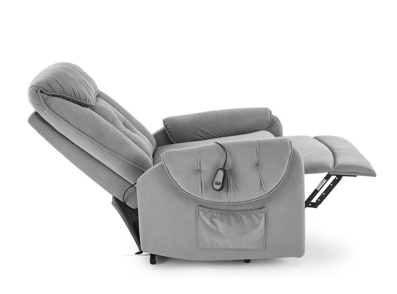 HORTON oddychové kreslo, látka MAVEL sivá 14