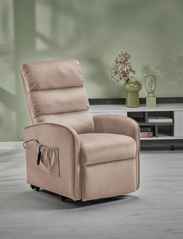 MARONI oddychové kreslo s funkciu elektr.rozkladania, látka BLUVEL 40