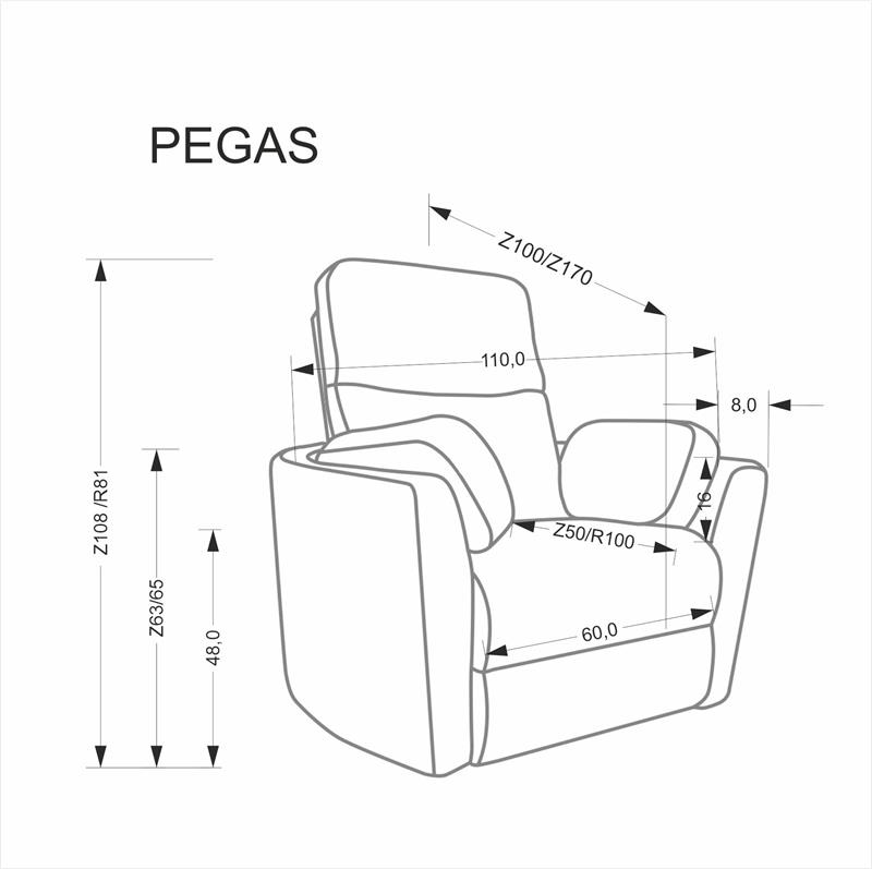 PEGAS relaxačné kreslo, béžové