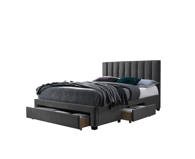 Manželská posteľ GRACE 140x200 – sivá