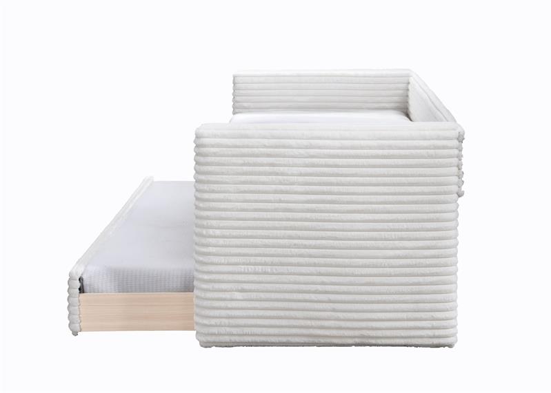 ALABAMA posteľ s výsuvným dolným matracom, krémový