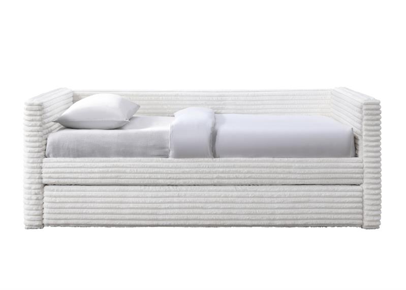 ALABAMA posteľ s výsuvným dolným matracom, krémový