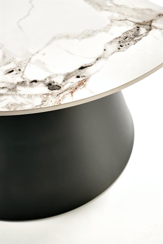 MAGNETA sada 2 konferenčných stolíkov, biely mramor/čierna