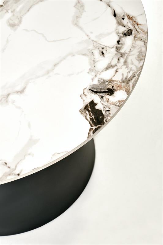 MAGNETA sada 2 konferenčných stolíkov, biely mramor/čierna