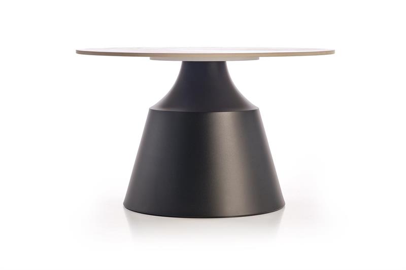 MAGNETA sada 2 konferenčných stolíkov, biely mramor/čierna