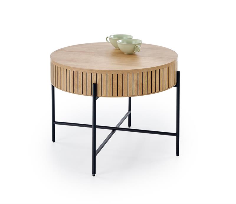 DANTE sada 2 konferenčných stolíkov, prírodná/čierna