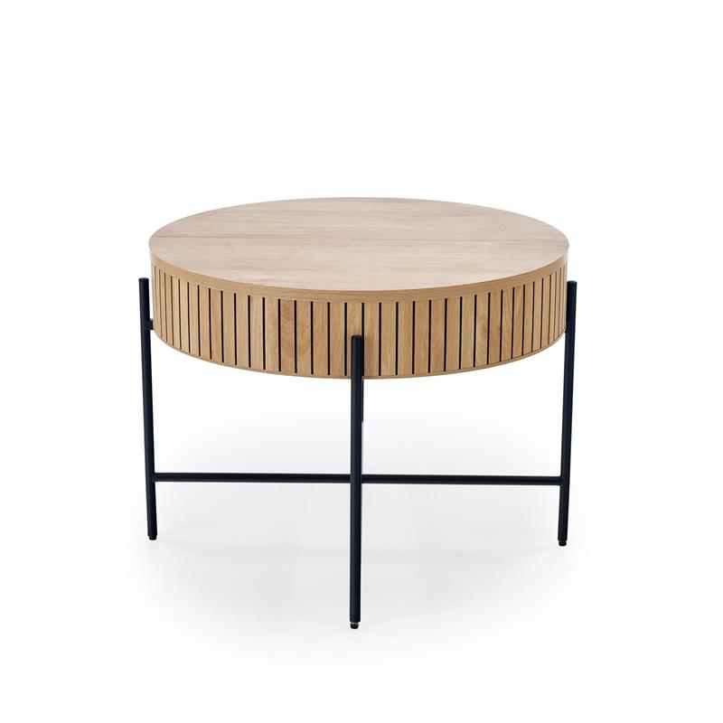 DANTE sada 2 konferenčných stolíkov, prírodná/čierna