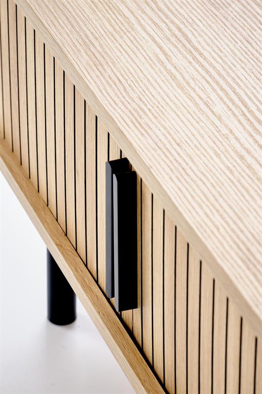 ANGELINA konferenčný stolík, prírodný / čierny