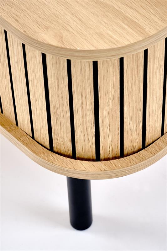 ANGELINA konferenčný stolík, prírodný / čierny