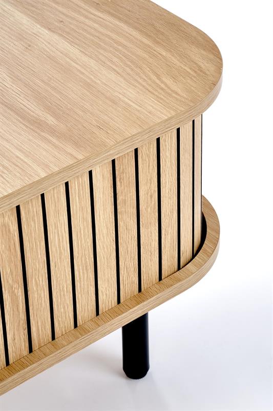 ANGELINA konferenčný stolík, prírodný / čierny