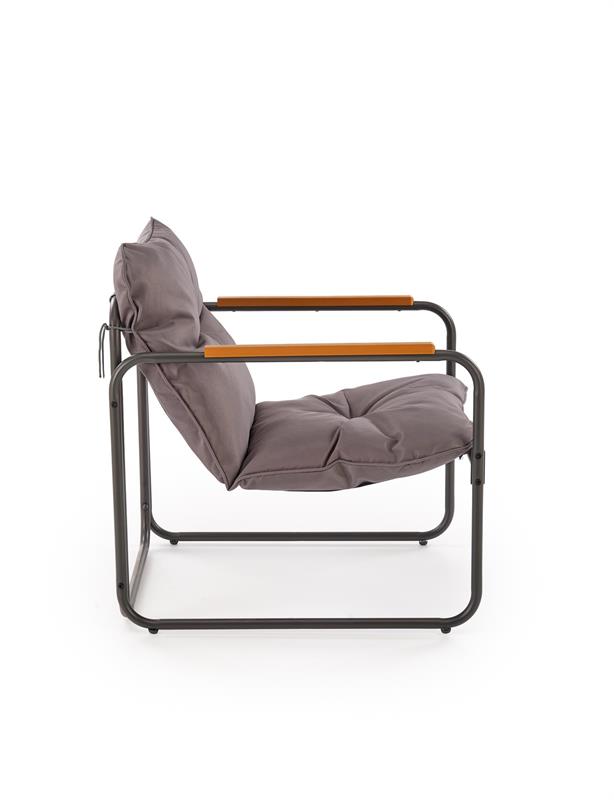 HUDSON, záhradná zostava( pohovka, stolička 2x, konferenčný stolík ), sivý / hnedý