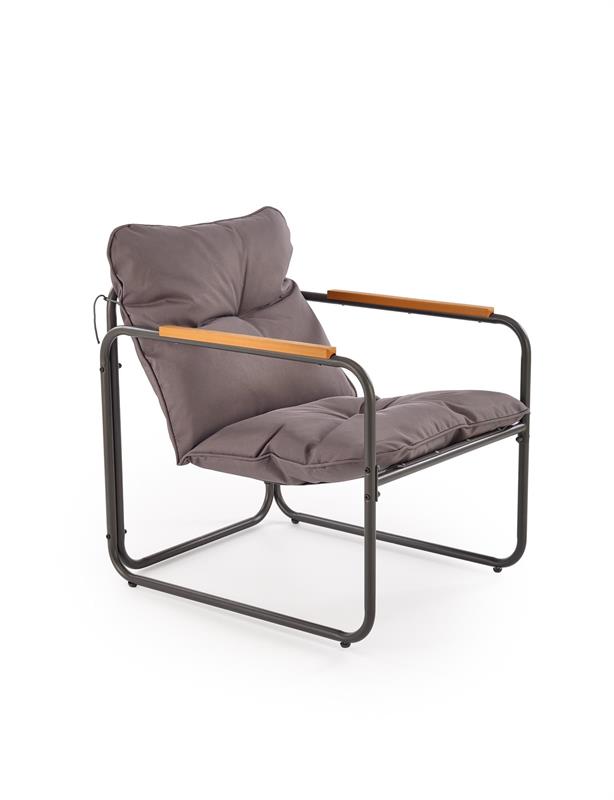 HUDSON, záhradná zostava( pohovka, stolička 2x, konferenčný stolík ), sivý / hnedý