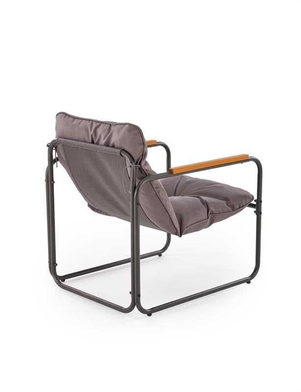 HUDSON, záhradná zostava( pohovka, stolička 2x, konferenčný stolík ), sivý / hnedý