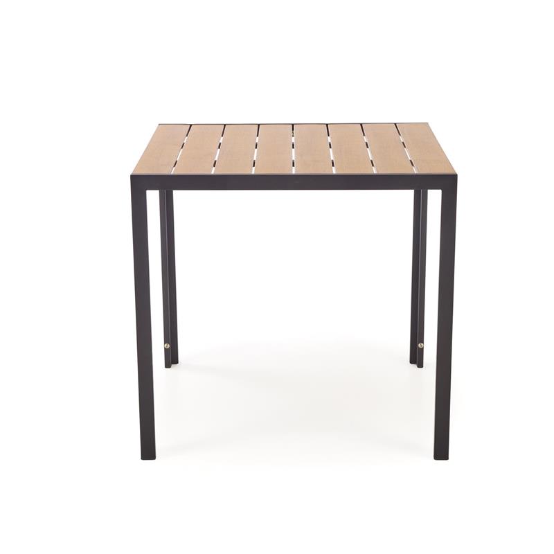 Záhradný štvorcový stôl FIERRO – čierny / sivý