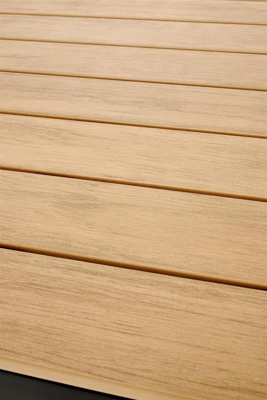 Záhradný štvorcový stôl FIERRO – čierny / sivý