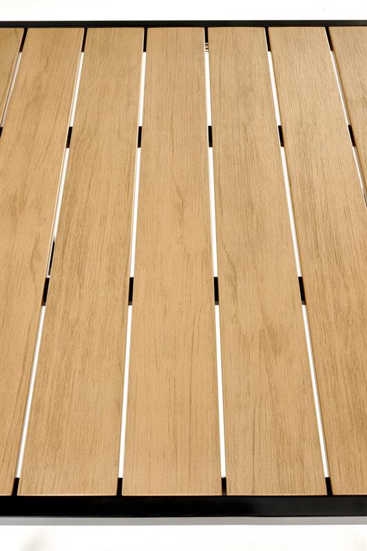 Záhradný štvorcový stôl FIERRO – čierny / sivý