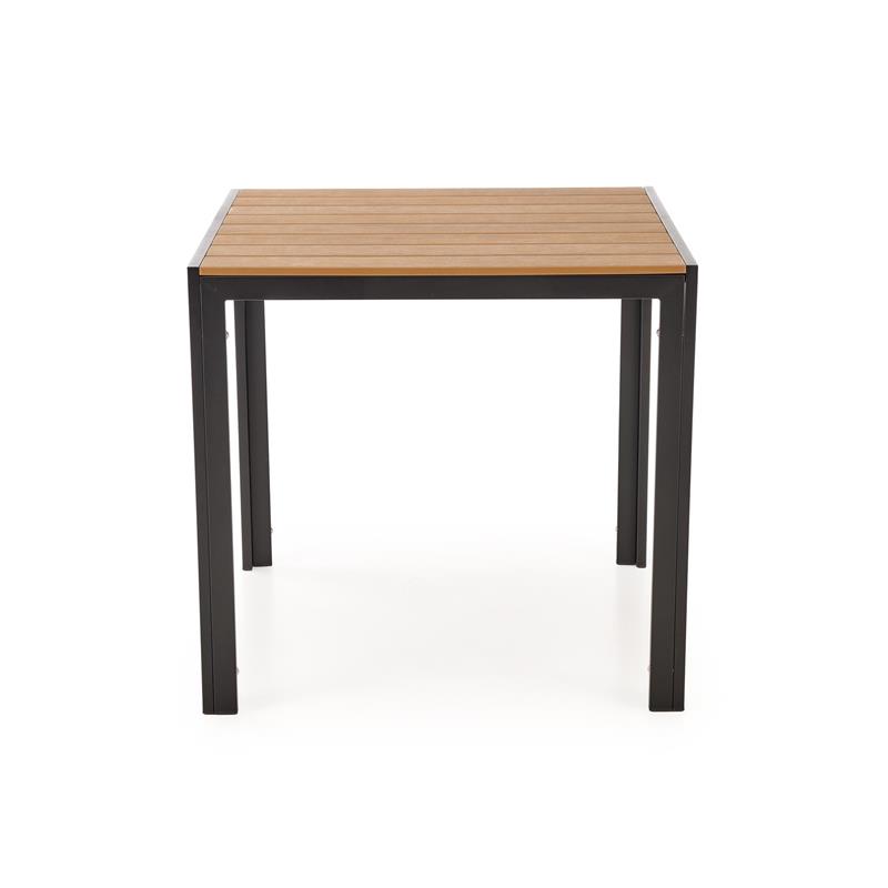 Záhradný štvorcový stôl FIERRO – čierny / sivý